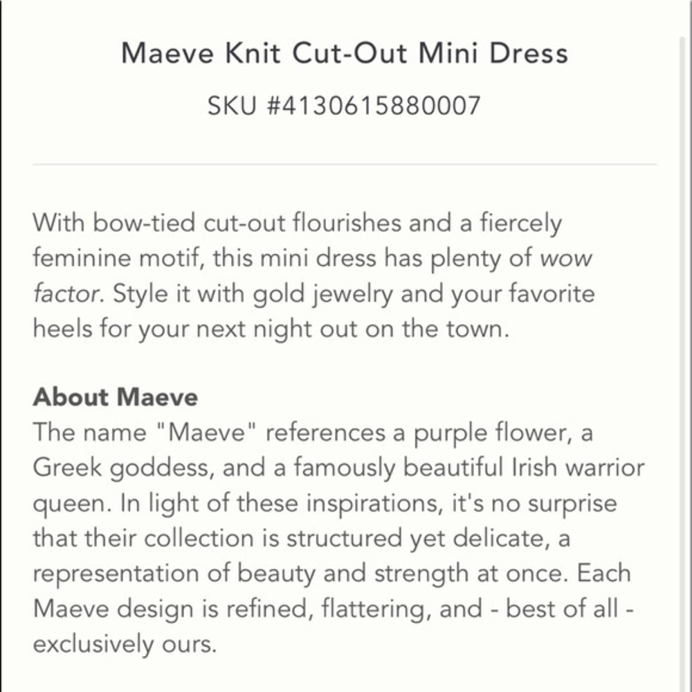 Anthropologie Maeve cut out knit mini dress - Picture 4 of 4